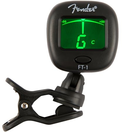 Fender FT-1 Pro Accordatore a Pinza Gen 2, Per Chitarre Elettriche, Acustiche & Basso, Nero