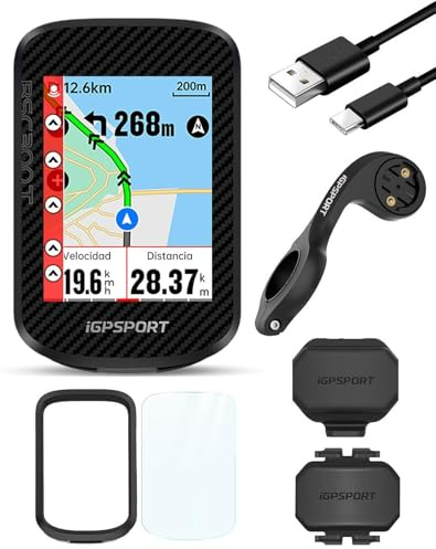 iGPSPORT BSC300T GPS-cykel, 2,4 tum färgpekskärm, navigeringskartor, 8 GB minne, kompatibel med 130 data, typ C-laddningsanslutning till elcykel och Di2