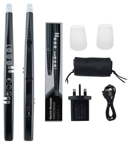 GOPLUS Saxophone Électronique, Instrument à Vent Numérique Portable avec 13 Tonalités, 2 Doigtés (Saxophone/Flûte), MIDI, 3 Niveaux de Sensibilité, Écran LED, pour Enfants & Débutants