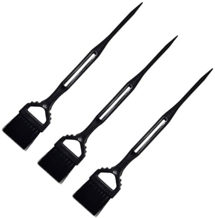 OSOLADY Set 3 Pezzi Spazzole per Tintura per Chioma in Pp Nero, Applicatore Professionale per Saloni, per Trattamento Olio e Colorazione Chioma Colore Casuale