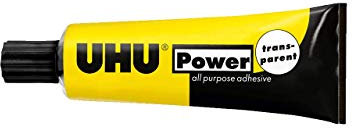 UHU All Purpose Adhesive Power transparent, power adhesive with exceptional bonding strength, tubee 33ml folding box