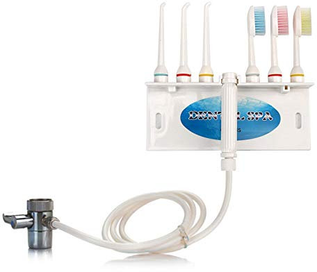 Hilo dental con cepillo de dientes para uso familiar, grifo irrigador bucal, cuidado bucal, limpieza de dientes, limpiador de dientes de agua para ducha y spa