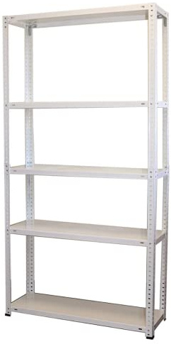 HomeLux 999557 Kit Étagère métallique 5 Niveaux Blanc 170 x 75 x 30 cm