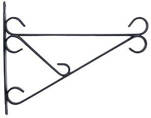 Garden Mile 16/18'' Hanging Basket Bracket Garden Flower Basket Hanger Outdoor Hook for Bird Feeders Decorative Plant Hanger for Solar Lights & Wind Chimes Wall Mounted Bracket