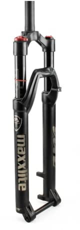 Mountainbike fjädergaffel 26/27,5/29 cykel fjädergaffel MTB luftgaffel med ångavbound cykeltillbehör, 100 mm hub (svart, 29 rak axelstyrning)