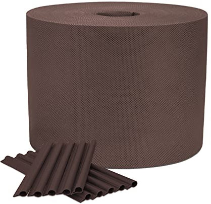 Covert IT Malla de Privacidad para Vallas Marrón 19cmx98m - Malla de Privacidad para Vallas de Jardín con Clips de Fijación - Malla Cortavientos de 150 g/m2 - Malla de Privacidad para Vallas