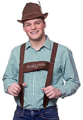 Wicked Costumes Authentic Lederhosen Braces Fancy Dress Accessory