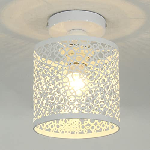 Mengjay Plafonnier Luminaire Moderne Lustre Forme Cage Lampe de Plafon Lustre Suspension Fer Créatif Abat-jour Géométrique en Métal E27 pour Chambre Salon Restaurant Couloir Café