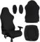 Guanici 4 Pieces Protective Cover for Gaming Chair Cover Scratch Resistant Covers Office Chair Cover Set for Computer Chairs Armchairs Swivel Chairs Gaming Chairs (Black)