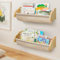 Gronda Wandregal Holz, 60 cm Bücherregal Kinder, Wandregal Kinderzimmer, Bücherregal Wandmontage für Bücher Spielzeug 2er Set