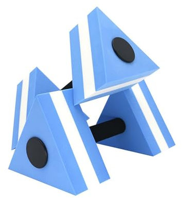 1 par de mancuernas deportivas para ejercicio acuático triangular, resistencia a la piscina, peso acuático