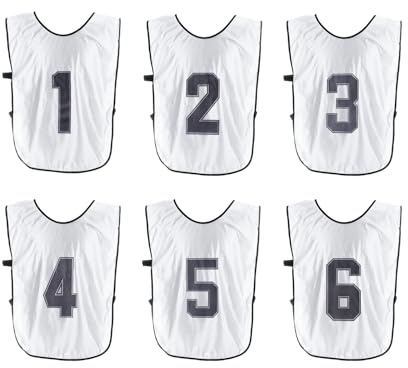 PATIKIL Gilet d'entraînement de football réversible numéroté pour entraînement de football