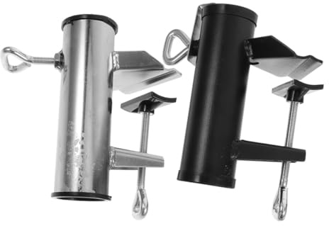 BAZEITFLOW 2 pièces Pince Parasol Extérieur Réglable Support Parasol Terrasse et Balcon Fixation Stable pour Ombrelles de Jardin Plage et Table Compacte Anti-Vent