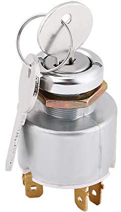 Interruptor de Arranque Universal 12V, Fydun Interruptor ON/OFF con 2 llaves Interruptor de encendido con llave 12V Controles del interruptor de encendido 2 teclas SPB501