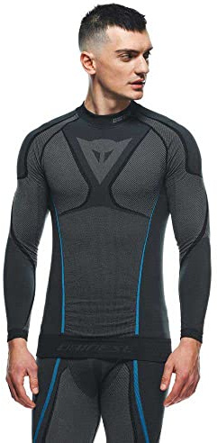 Dainese Herren Dry LS Baselayer-Shirt, Schwarz/Blau, L
