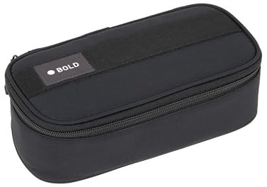 LÄSSIG Bold Schlampermäppchen Stiftemäppchen Schule/School Spacy Pencil Case Bold Black