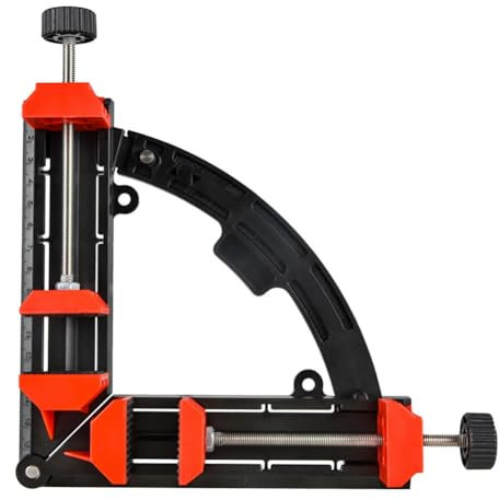 Qarmijaer 1 Stück Winkelklemme für die Holzbearbeitung rechtwinkliges Befestigungswerkzeug für Zuhause, verstellbar von 30 bis 90 Grad