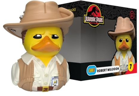 TUBBZ: Jurassic World - Robert Muldoon Rubber Duck Toy Boxed Edition 3.5 | Officially Licensed Merchandise – Boxed Vinyl Figure, Game Warden Character, Fan Gift, Display Decor & Jeep Ducking