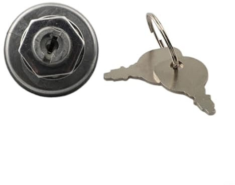 Pizgear Interrupteur de démarrage à clé for Tracteur de pelouse avec 2 clés – Tige de Montage 5/8, 4 Positions, 7 bornes, Type allumage magnéto – Remplace 532140301, 925-1717 Interrupteur à clé pour