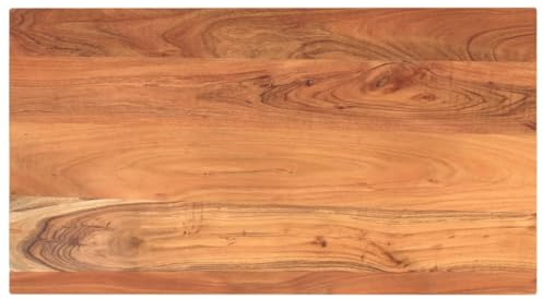 Teenpull Plateau de table rectangulaire en bois d'acacia massif, 100 x 50 x 3,8 cm, plaque de rechange durable pour bureau, table à manger, table de bureau, polyvalent, rustique