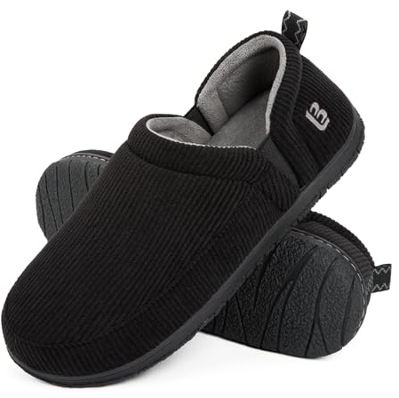 LongBay Men's Two-Tone Slippers Supportive Memory Foam Breathable House Shoes with Non-Slip Sole Indoor Outdoor