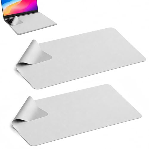 Arvoni 2 Pièces Protecteur Clavier, Protection d'écran de Clavier en Film Microfibre 0,4 mm et Chiffon de Nettoyage, Antifouling, Anti-poussière, Lavable, Compatible avec MacBook Pro 15/16