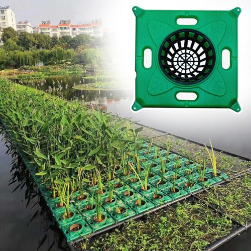 Växtö, flytande planterare för Koi-damm, aquaponik växtö, trädgård vattenväxter blomkruka, stor dammgryta korg