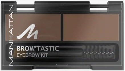 Manhattan Brow'Tastic Eyebrow Kit – Augenbrauen Wachs & Augenbrauenpuder im Eyebrow Set zum Fixieren & Färben – Farbe Brow-Nie 002 – 1 x 3g