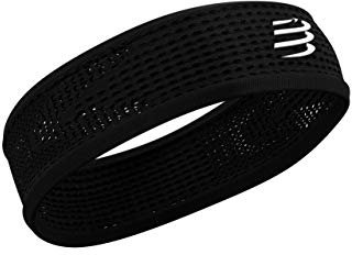 COMPRESSPORT Thin Headband On/Off dünnes Anti-Transpirations-Stirnband-sehr weiche Fasern, schnell trocknend-Multisport, Schwarz, eine Größe