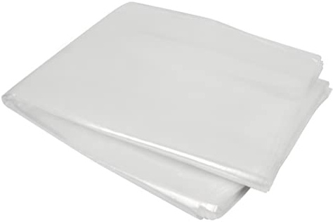 2m x 10m Heavy Duty Polythene Sheeting, 2000g Thickened Clear Garden Grow Polytunnel Cover Plastic Sheeting for Gardening Insulation & Building Rubble Protection - for 18 Months Use