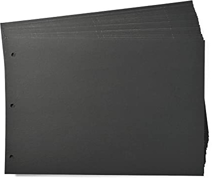 Giiffu Pagine interne per album di ritagli, pagine nere ricaricate per album fotografico fai da te, 20 fogli/40 pagine