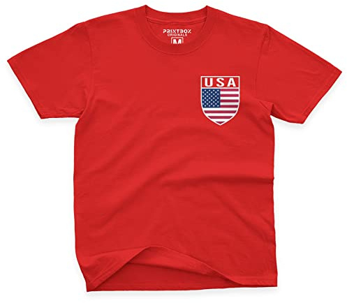 Printbox Originals USA Soccer Shirt Kids, USA Soccer Jersey Kids, Soccer Tshirts Youth Boys Girls Red