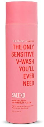 salt.xo Grapefruit Sensitive Yoni Gel Wash, Intimate Care Gel for Women, Intimate Care Gel for Women, pH Balance V Wash Cruelty-Free, Feminine Hygiene Products (8 Fl Oz)