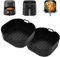 2 Stück Airfryer Silikonform Heißluftfritteuse Zubehör für Cosori TurboBlaze 5.5L/6.0L/6.2L, Air Fryer Silikon Einsatz für Philips 2000 6.2L NA230, Russel Hobbs, Wiederverwendbare Airfryer Zubehör