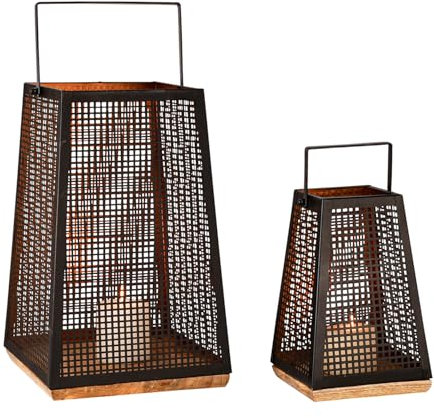 Baymita vindljus-set, 2 delar – svart-guld, modernt, 37 cm
