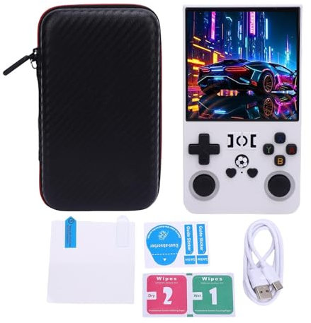 Topiky New R36MAX Retro Handheld Game Console, Video Game Console with 18000+ Classic Games, IPS Screen Retro Gaming Console, 4000mAh Battery Portable Pocket Mini (128G)