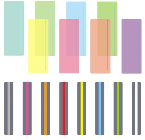 16 Pcs Dyslexia Overlays, Coloured Reading Overlays, Dyslexia Overlay Ruler, Dyslexia Overlays Aids for Children, Teacher, Reading Beginners, for Visual Stress, Dyslexia, Irlens Syndrome, and ADHD