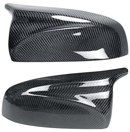 Cubiertas para espejos laterales de coche Kacepar, tapas para espejos laterales compatible con BMW X5 X6 E70 E71 2007-2013, acabado en fibra de carbono 51167180726