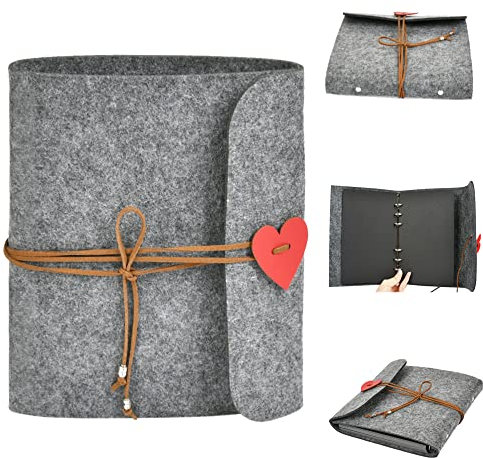 BUYGOO Scrapbook Photo Albums Personalised Small Photo Album Book with 30 Pages Self Adhesive Photo Scrap Book Handmade DIY Album Craft Paper for Memory Book Wedding Guest Book, Baby Book, Anniversary