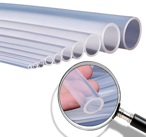 Silikonslangar 10 mm dext x 8 mm disk, transparent gummislang/slangar rör/hög temperatur silikonslang-60 ºC till 200 ºC FDA ersättningsslang/akvarieslang/PVC-flexibel slang, 10 m