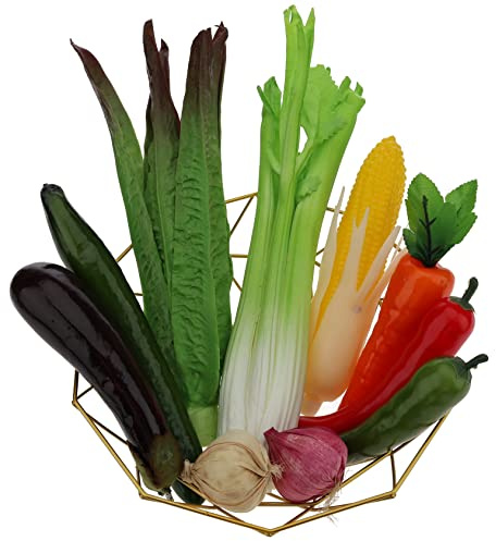 Woration Verduras artificiales realistas realistas para alimentos, cocina, hogar, exhibición, verduras, Acción de Gracias, Navidad, cosecha, fiesta, festival, boda, decoración, 10 unidades