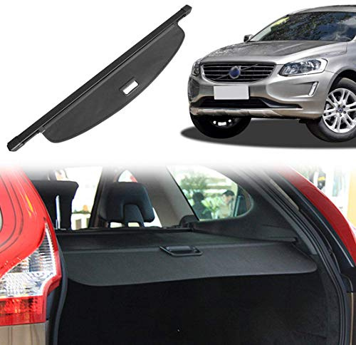 HEYCE Cubierta de Área Carga Cubierta Protección Maletero para Volvo XC60 2010-2017 Cubierta Carga Cubierta Maletero Extensible Negra Persiana Enrollable