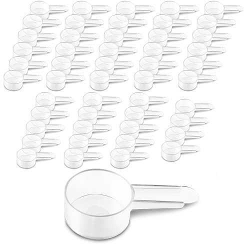 50 Pack Tablespoon Measuring Spoons, 1 Tbsp (15 mL) Plastic Coffee Scoops