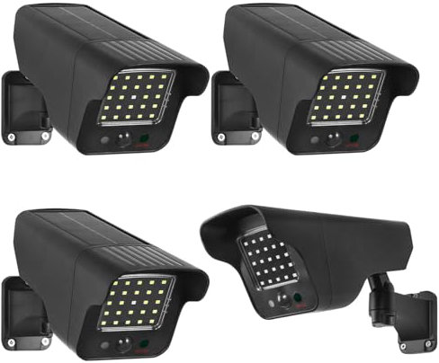 Maclean SOL1803S Caméra factice Solaire Clignotant LED détecteur de Mouvement LED éclairage Autocollant Gratuit