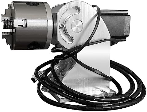 Sihao Macchina per incisione laser rotante con motore passo, asse 360 ° per incisione di oggetti cilindrici (Rotante)