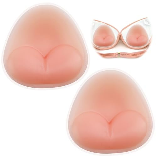 ORUZA 1 Paar Silikon-BH-Einlagen Rutschfeste Push-Up-BH-Pads, Wiederverwendbare Triangel BH Polster Einlagen aus Silikon für BHs, Bikini, Badeanzüge, Strumpfhalter, Kleider