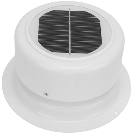 Ghzste Ventilador solar para autocaravanas, barcos, ventilador de techo de energía solar con tornillos de montaje para autocaravanas, cobertizos de jardín, remolque, etc.