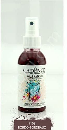 Cadence Textilfarbe zum Sprühen (Fashion Spray) | auf Wasserbasis | 100 ML (1108-Weinrot)