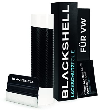 Blackshell® Ladekantenschutz Folie passend für VW Tiguan | Typ AD1 | Bj. 2016-2024 Carbon Matt - passgenauer Stoßstangenschutz inkl. Set für Folierung