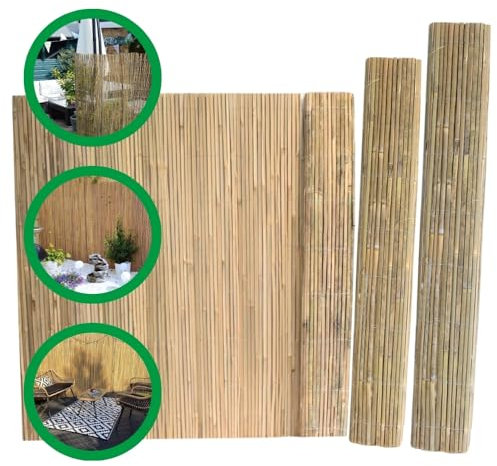 Suregreen Natural Bamboo Fence Screening Roll – Eco-Friendly Heavy-Duty Privacy Screen for Garden Fencing, Fence Panels, Balcony, Patio & Outdoor Landscaping
